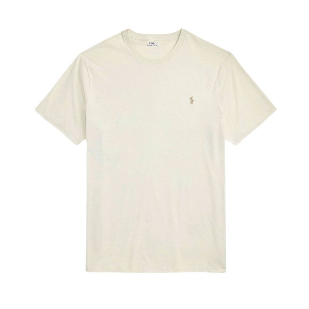 Polo Ralph Lauren Mens Classic Fit Jersey Crewneck T-Shirt XL Parchment Cream